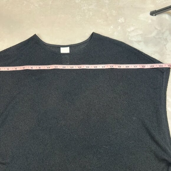 Black H&M Cap Sleeve Shirt Knit Sweater Women With Side Ties - Picture 5 of 8